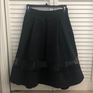 Black A-line skirt